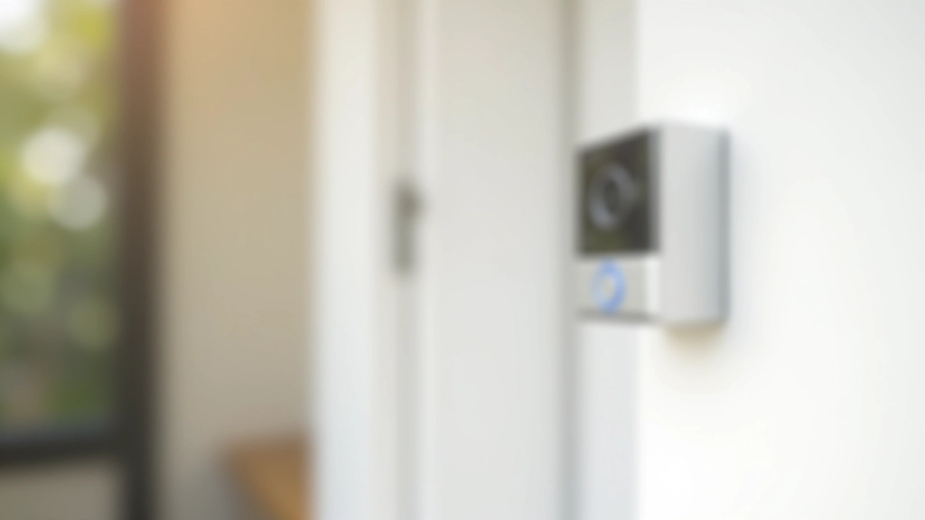 Campainha com vídeo inteligente instalada na porta de entrada de uma casa portuguesa