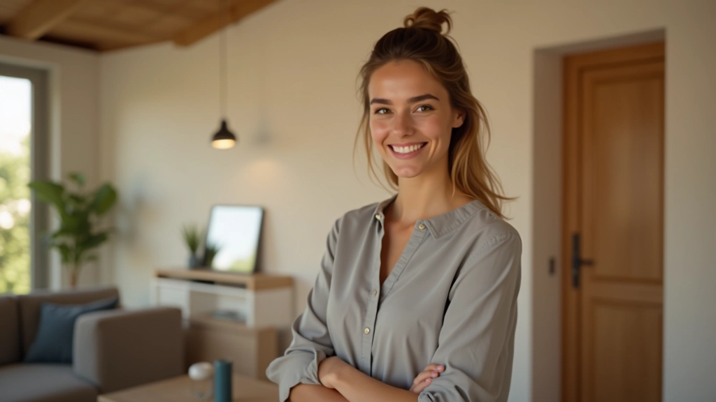 Depoimento de cliente sobre automação doméstica, mulher em casa moderna